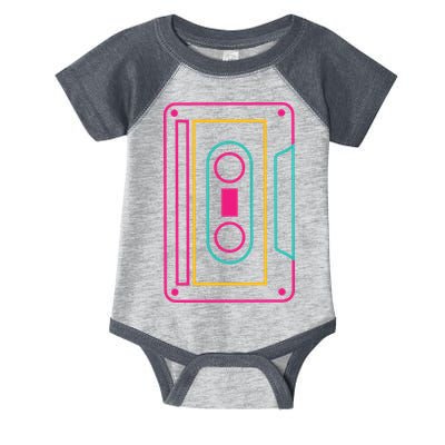 Retro Neon Cassette Tape Infant Baby Jersey Bodysuit