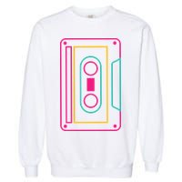 Retro Neon Cassette Tape Garment-Dyed Sweatshirt