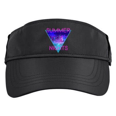 Retro Neon City Summer Nights Adult Drive Performance Visor