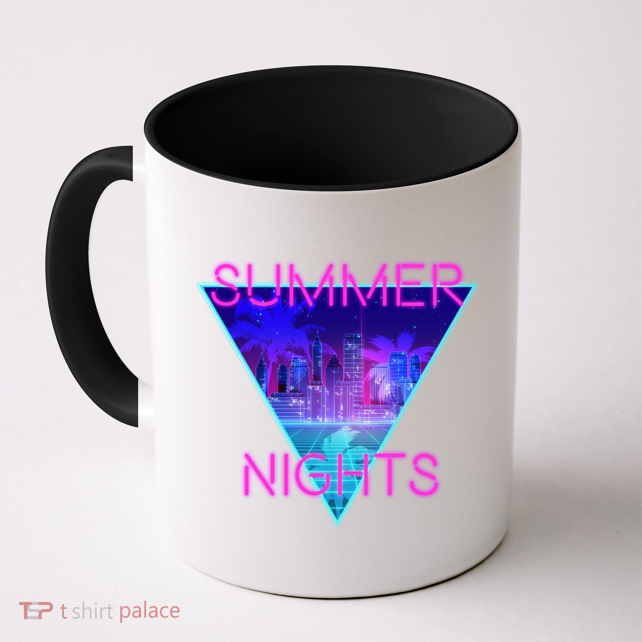 Retro Neon City Summer Nights Mug