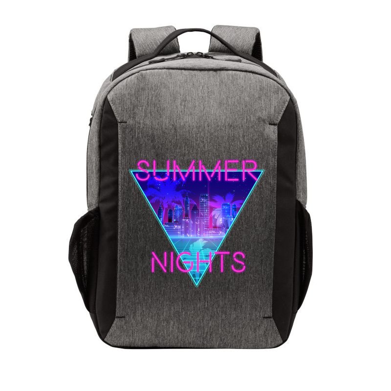 Retro Neon City Summer Nights Vector Backpack