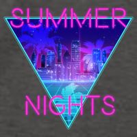 Retro Neon City Summer Nights Vector Backpack