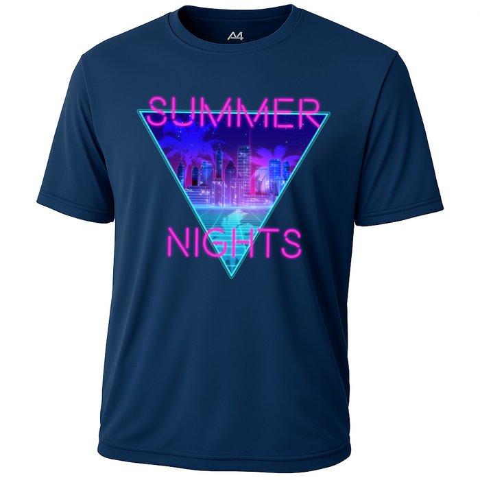 Retro Neon City Summer Nights Cooling Performance Crew T-Shirt