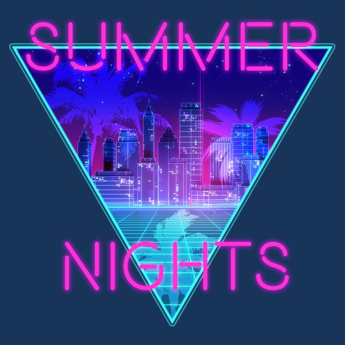 Retro Neon City Summer Nights Cooling Performance Crew T-Shirt