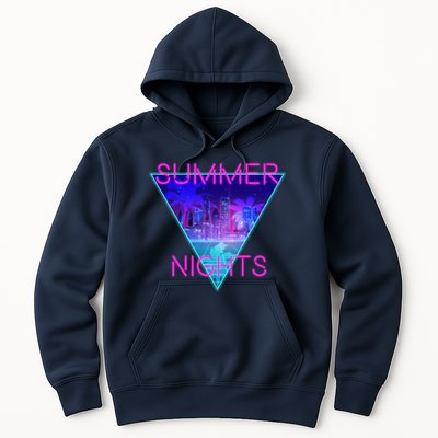 Retro Neon City Summer Nights Hoodie
