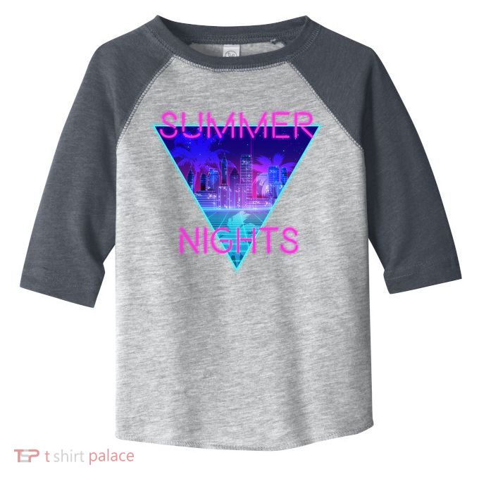 Retro Neon City Summer Nights Toddler Fine Jersey T-Shirt