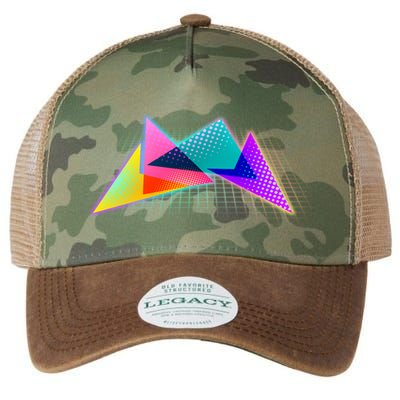 Retro Neon Geometric  Legacy Tie Dye Trucker Hat