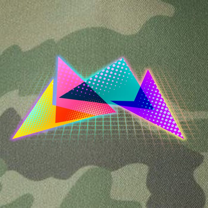 Retro Neon Geometric  Legacy Tie Dye Trucker Hat