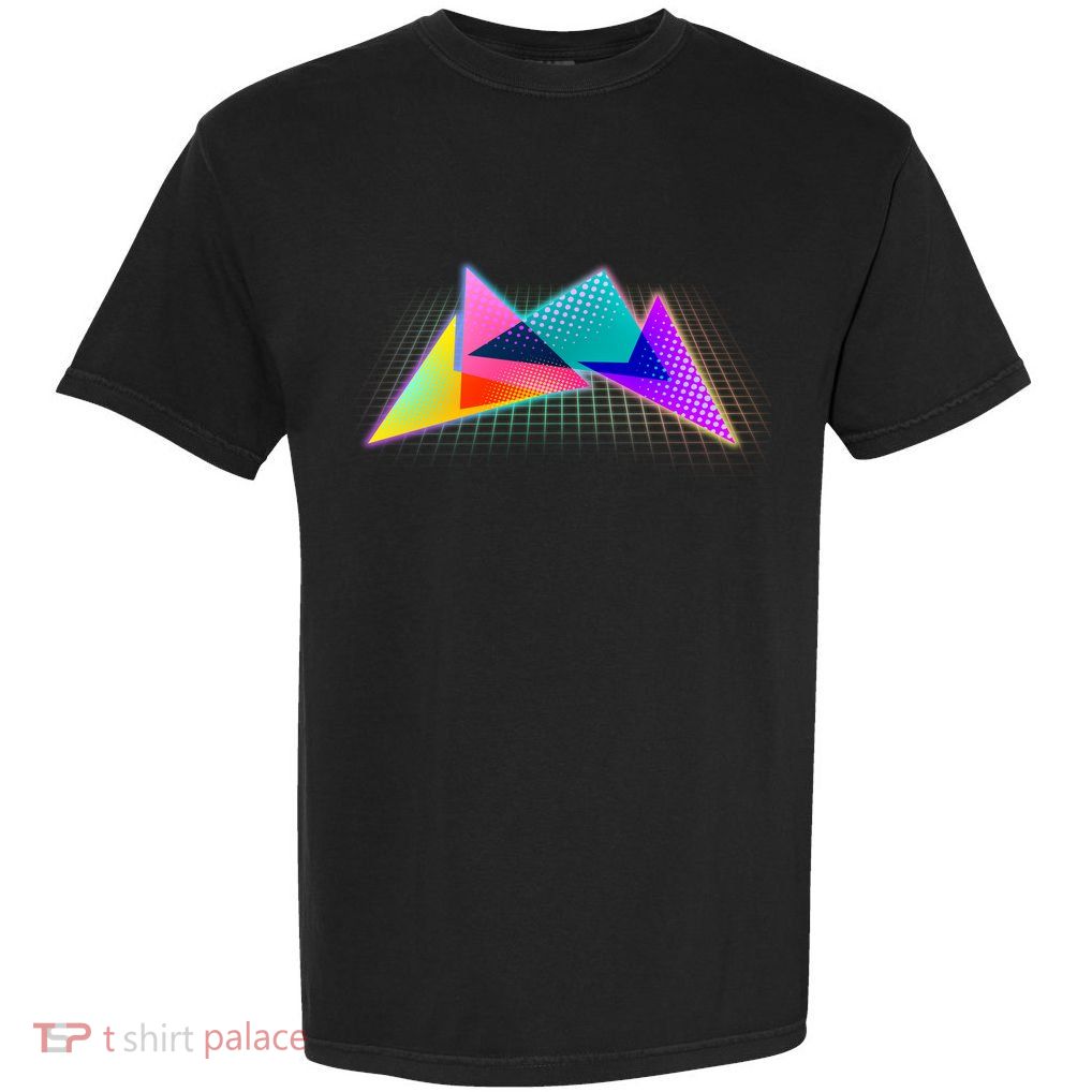 Retro Neon Geometric  Garment-Dyed Heavyweight T-Shirt