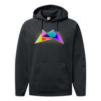 Retro Neon Geometric  Performance Fleece Hoodie