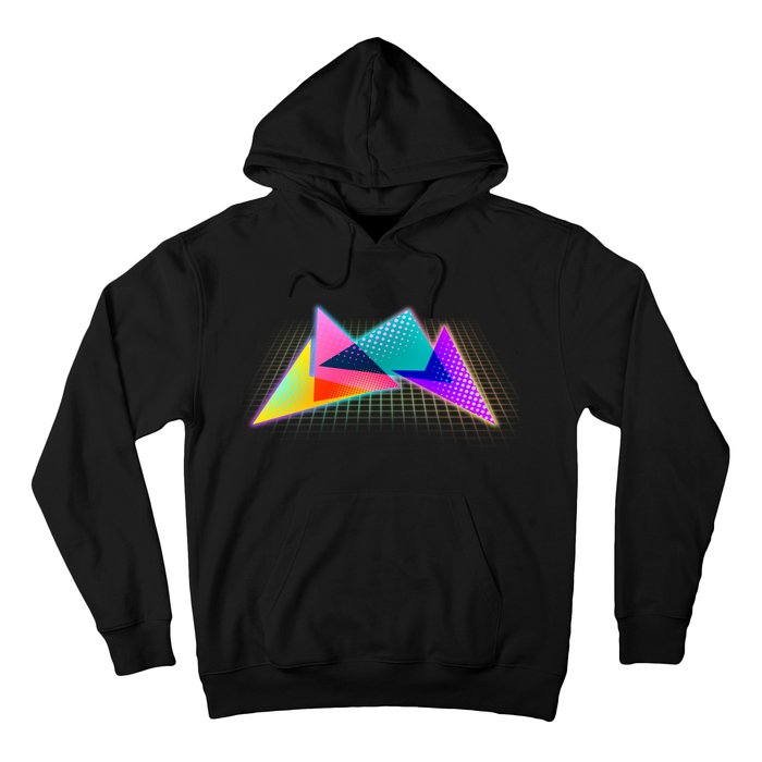 Retro Neon Geometric  Hoodie