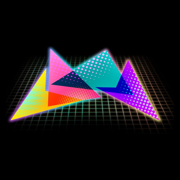 Retro Neon Geometric  Apron