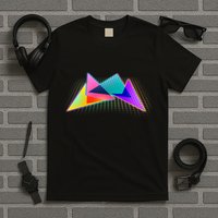 Retro Neon Geometric  T-Shirt