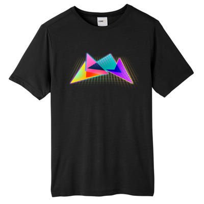 Retro Neon Geometric  Tall Fusion ChromaSoft Performance T-Shirt