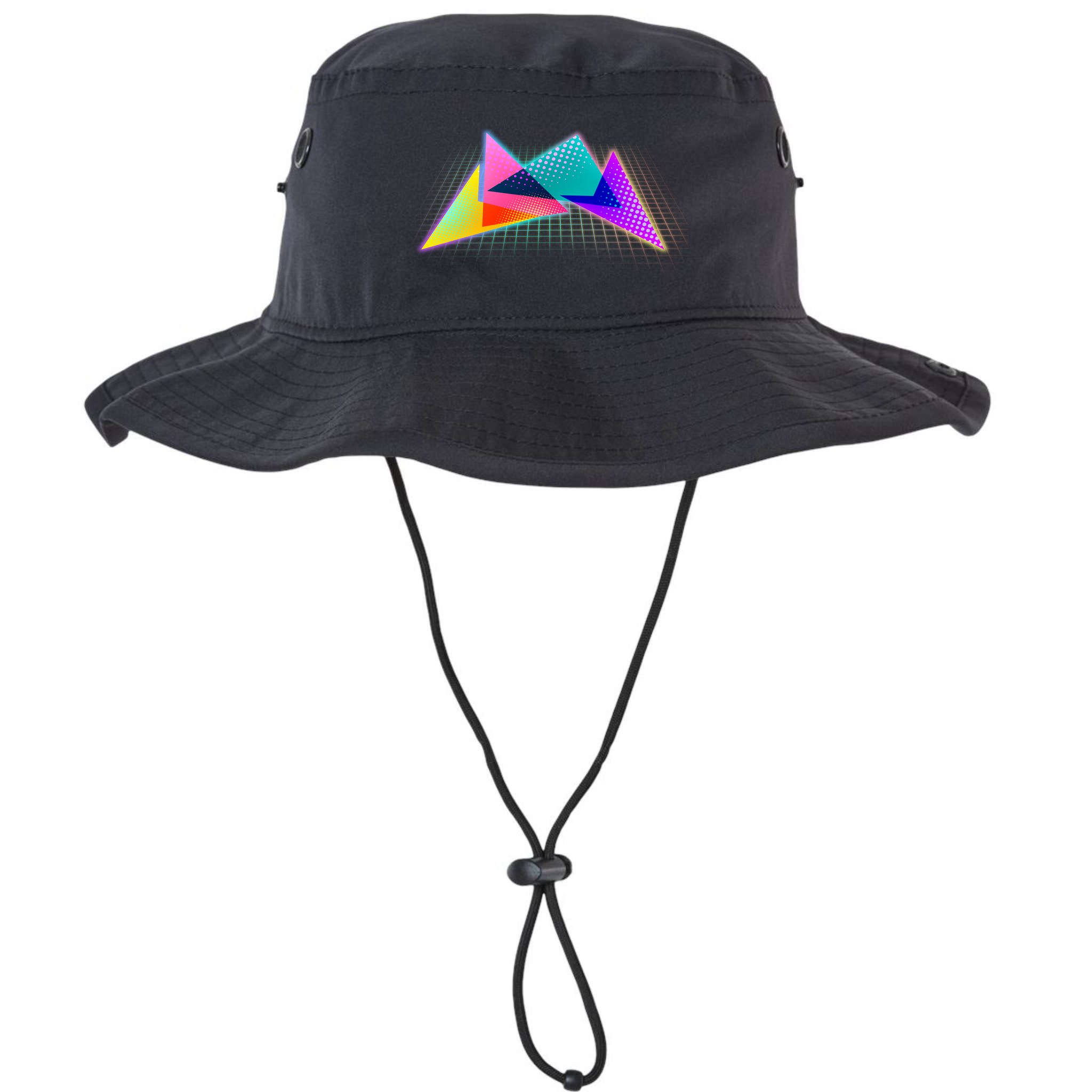 Retro Neon Geometric  Bucket Hat