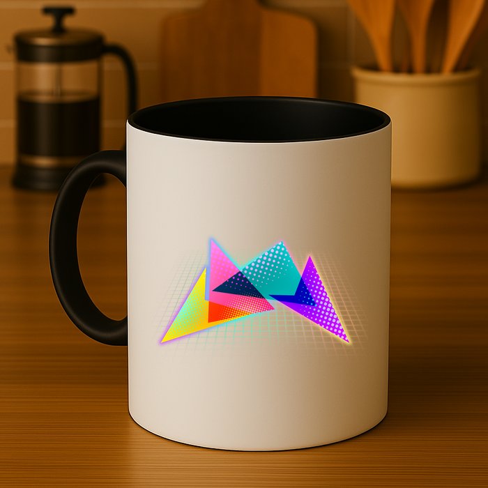 Retro Neon Geometric  Mug