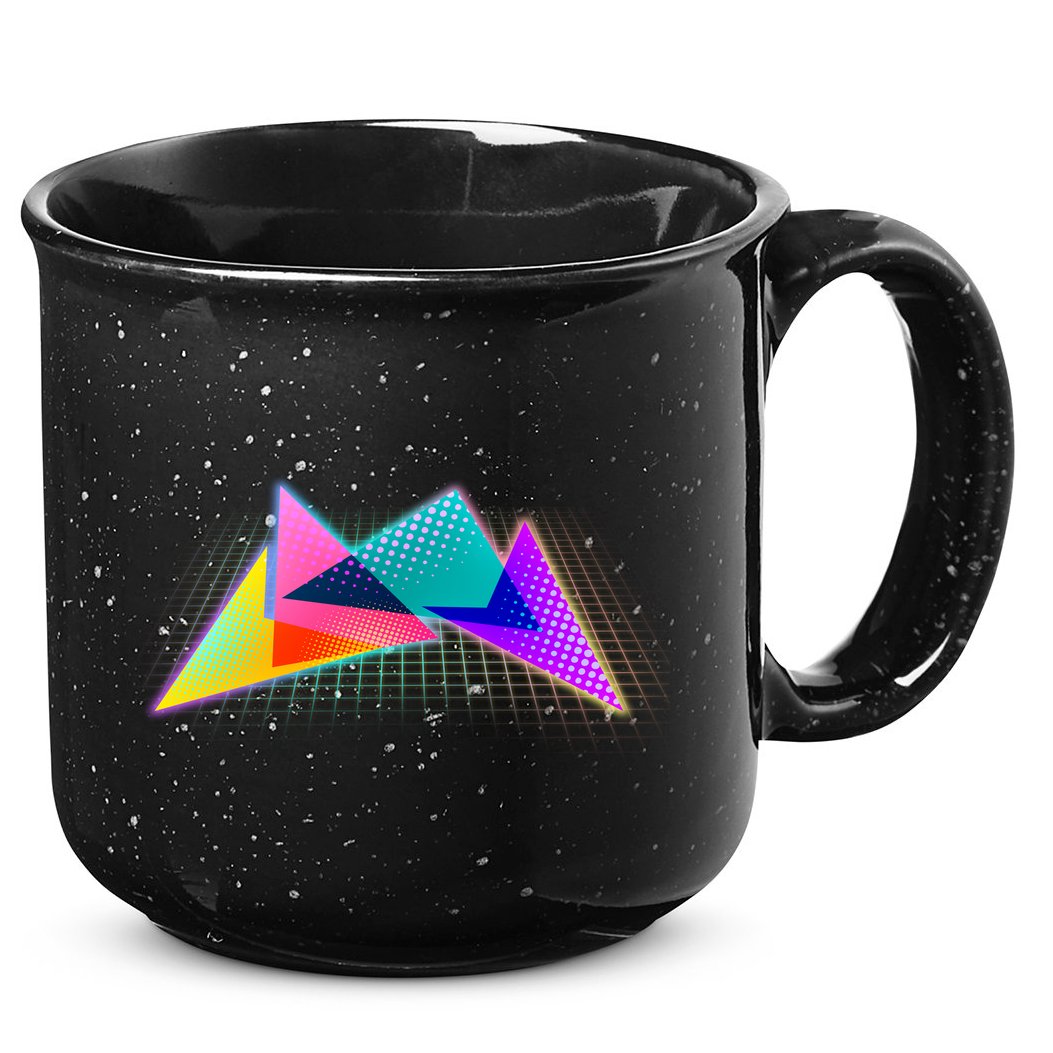 Retro Neon Geometric  15oz Campfire Ceramic Mug