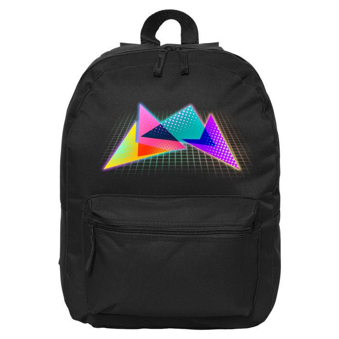 Retro Neon Geometric  16 in Basic Backpack