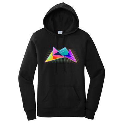Retro Neon Geometric  Women's Pullover Hoodie