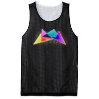 Retro Neon Geometric  Mesh Reversible Basketball Jersey Tank