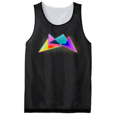 Retro Neon Geometric  Mesh Reversible Basketball Jersey Tank