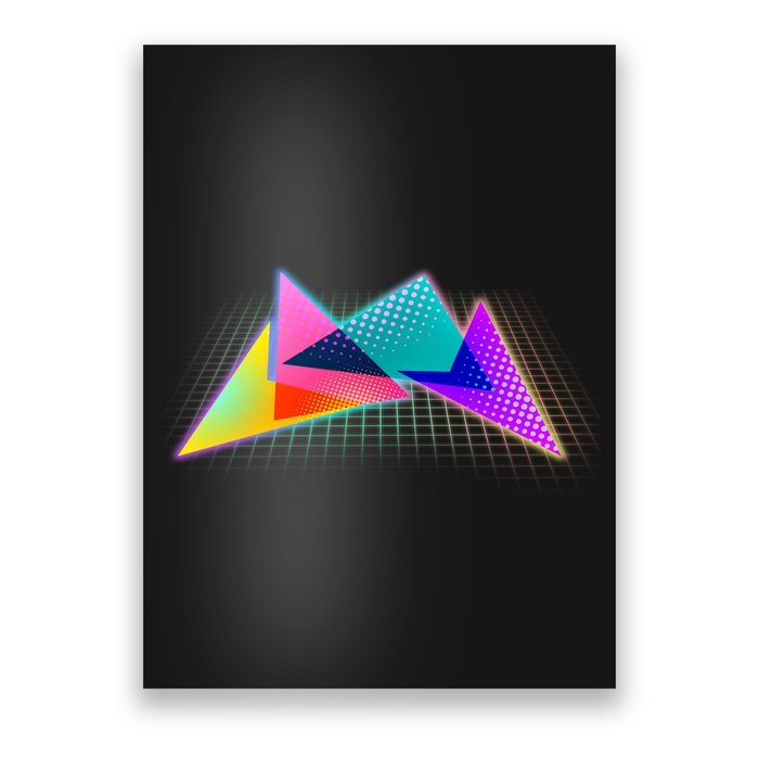 Retro Neon Geometric  Poster