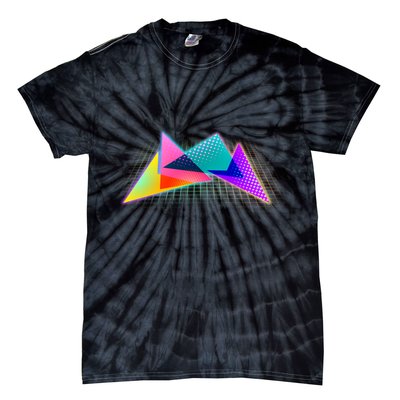Retro Neon Geometric  Tie-Dye T-Shirt