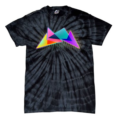 Retro Neon Geometric  Tie-Dye T-Shirt