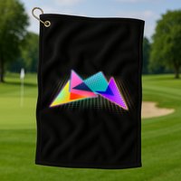 Retro Neon Geometric  Golf Towel