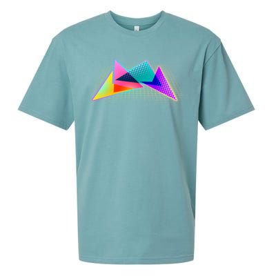 Retro Neon Geometric  Sueded Cloud Jersey T-Shirt