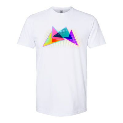 Retro Neon Geometric  Softstyle® CVC T-Shirt