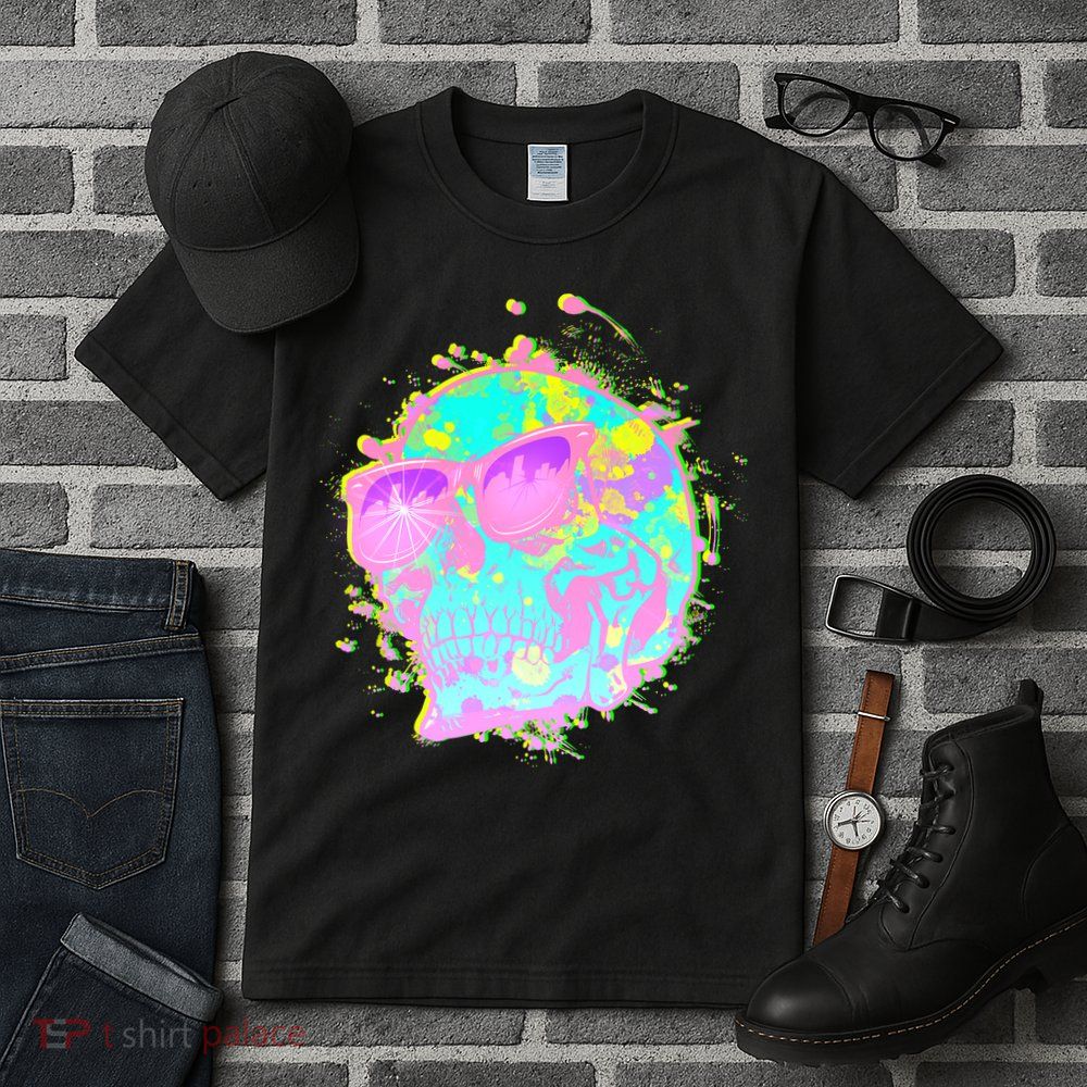 Retro Neon Skull Tall T-Shirt