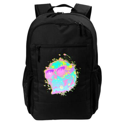 Retro Neon Skull Backpack