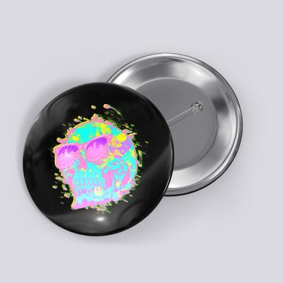 Retro Neon Skull Button
