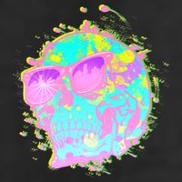 Retro Neon Skull 15oz Campfire Ceramic Mug