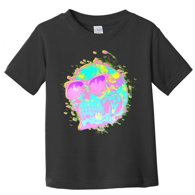 Retro Neon Skull Toddler T-Shirt