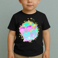 Retro Neon Skull Toddler T-Shirt