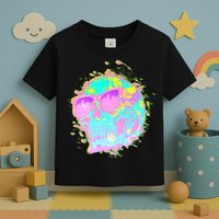 Retro Neon Skull Toddler T-Shirt