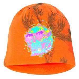 Retro Neon Skull Kati - Camo Knit Beanie