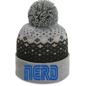 Retro Nerd Gamer Logo The Baniff Cuffed Pom Beanie