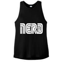 Retro Nerd Gamer Logo Ladies PosiCharge Tri-Blend Wicking Tank