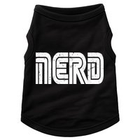 Retro Nerd Gamer Logo Doggie Tank