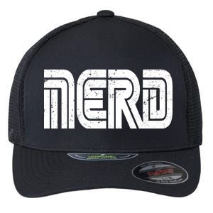 Retro Nerd Gamer Logo Flexfit Unipanel Trucker Cap