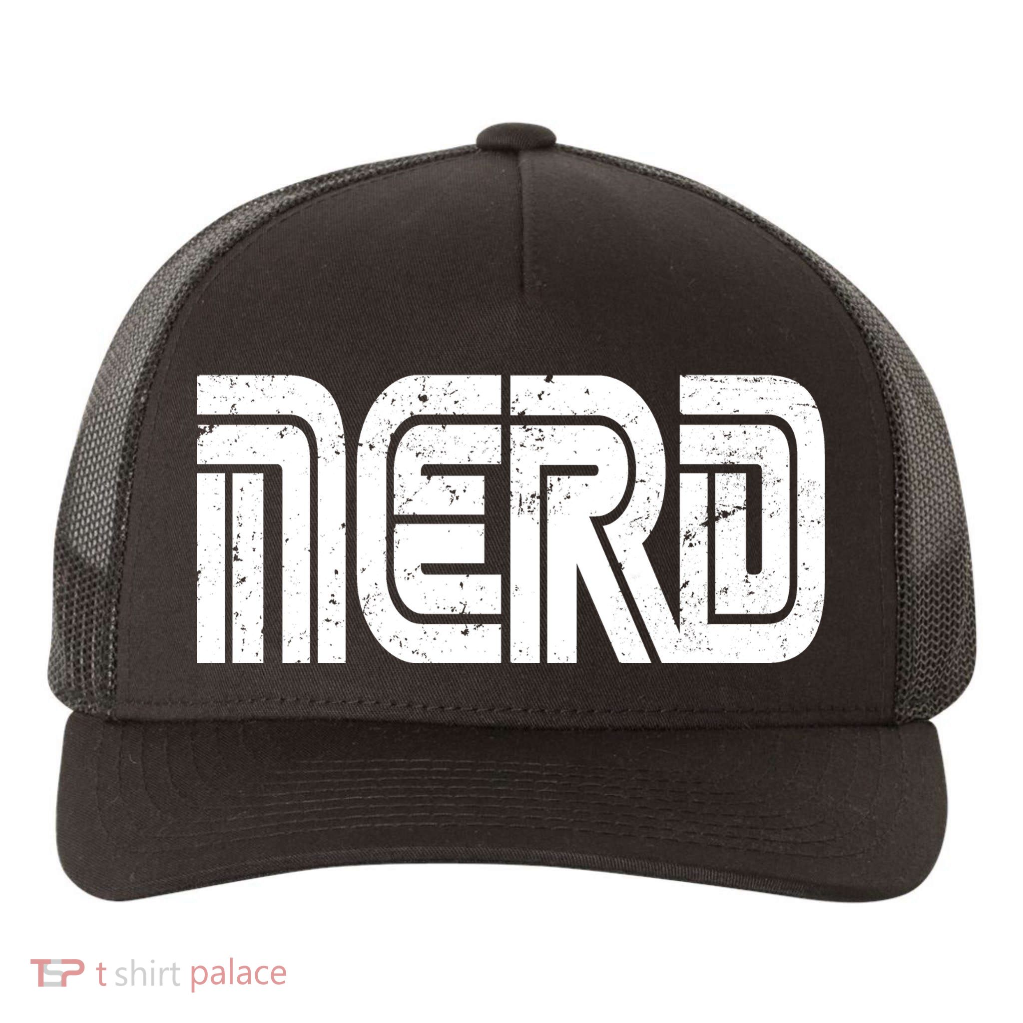 Retro Nerd Gamer Logo Yupoong Adult 5-Panel Trucker Hat