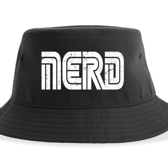 Retro Nerd Gamer Logo Sustainable Bucket Hat