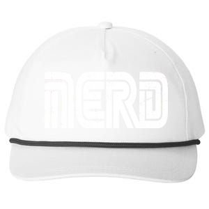 Retro Nerd Gamer Logo Snapback Five-Panel Rope Hat