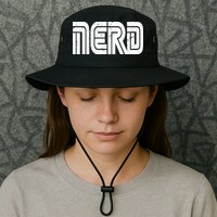 Retro Nerd Gamer Logo Bucket Hat