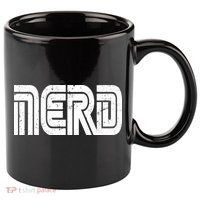 Retro Nerd Gamer Logo 11oz C Handle Ceramic Mug
