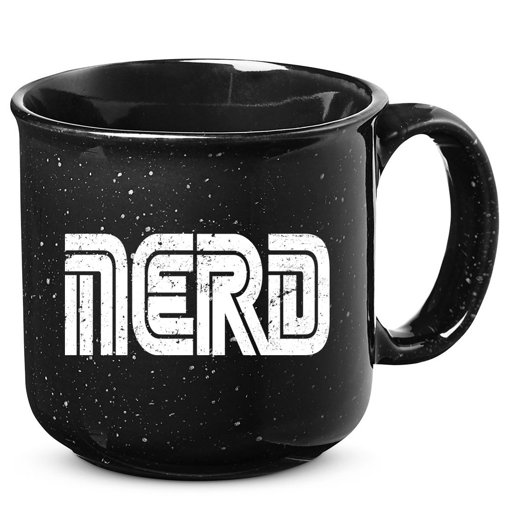 Retro Nerd Gamer Logo 15oz Campfire Ceramic Mug