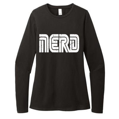 Retro Nerd Gamer Logo Womens CVC Long Sleeve Shirt